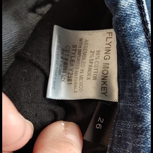 Flying Monkey Dark Wash High Waisted Jeans - Picture 5 of 6